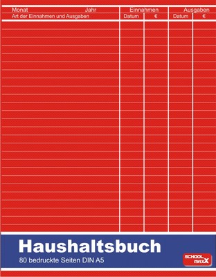 Haushaltsbuch A5 80 Seiten Haushalt Einnahmen und Ausgaben Etat Budget Haushalt