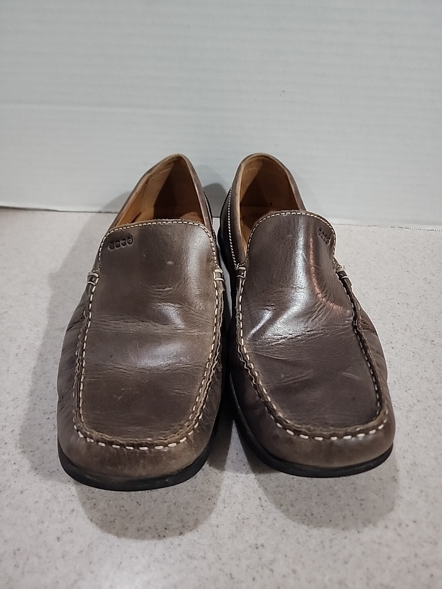 Ecco Shoes Mens 43 Brown Loafer Classic Driving Slip On  display picture 1