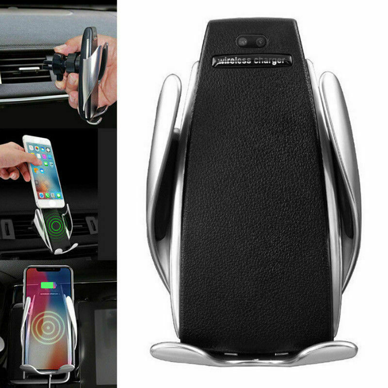 Supporto Auto Wireless S5 Con Ricarica Rapida Automatica - Nero/grigio, Presa D'aria