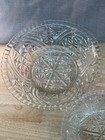 Glass Bowls Daisy or Flower Cut Pattern Basket Style Lovely Set Vintage Pair — photo 3