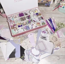 Junk Journal & Planner Decor Purple Bits & Bobs Kit Ephemera Scrapbook Lot Craft