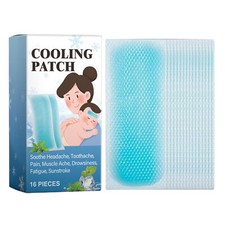 16x Cooling Gel Patch For Fever Cold Pain Cold Cooling Sticker Pad For Kid Adult