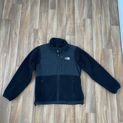 North Face Denali Fleece Damen schwarz Polartec Full Zip Jacke Logo Small