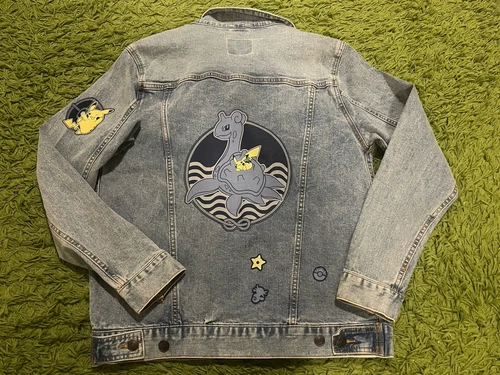 Pokemon World Championship 2023 Yokohama Denim Jacket Sm New Tags Lapras Pikachu - product listing photo