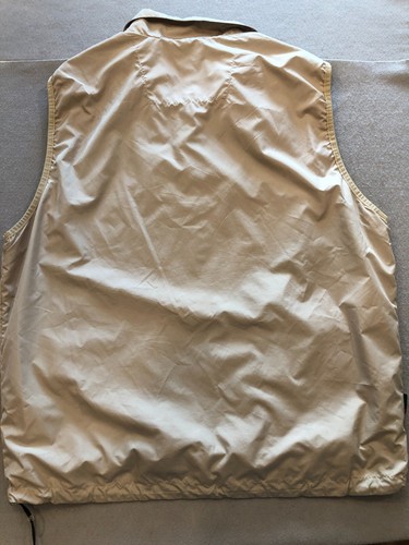 Antigua Golf Vest Jacket Men's Large Beige 1/2 Zip Pullover Windbreaker - Picture 3 of 4