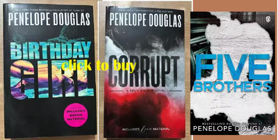 Corrupt+ Birthday Girl +five brothers  by Penelope Douglas 3 book set paperback