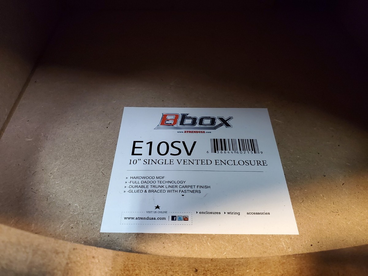 Atrend BBox E10SV Single Vented Subwoofer Bass Enclosure, 10