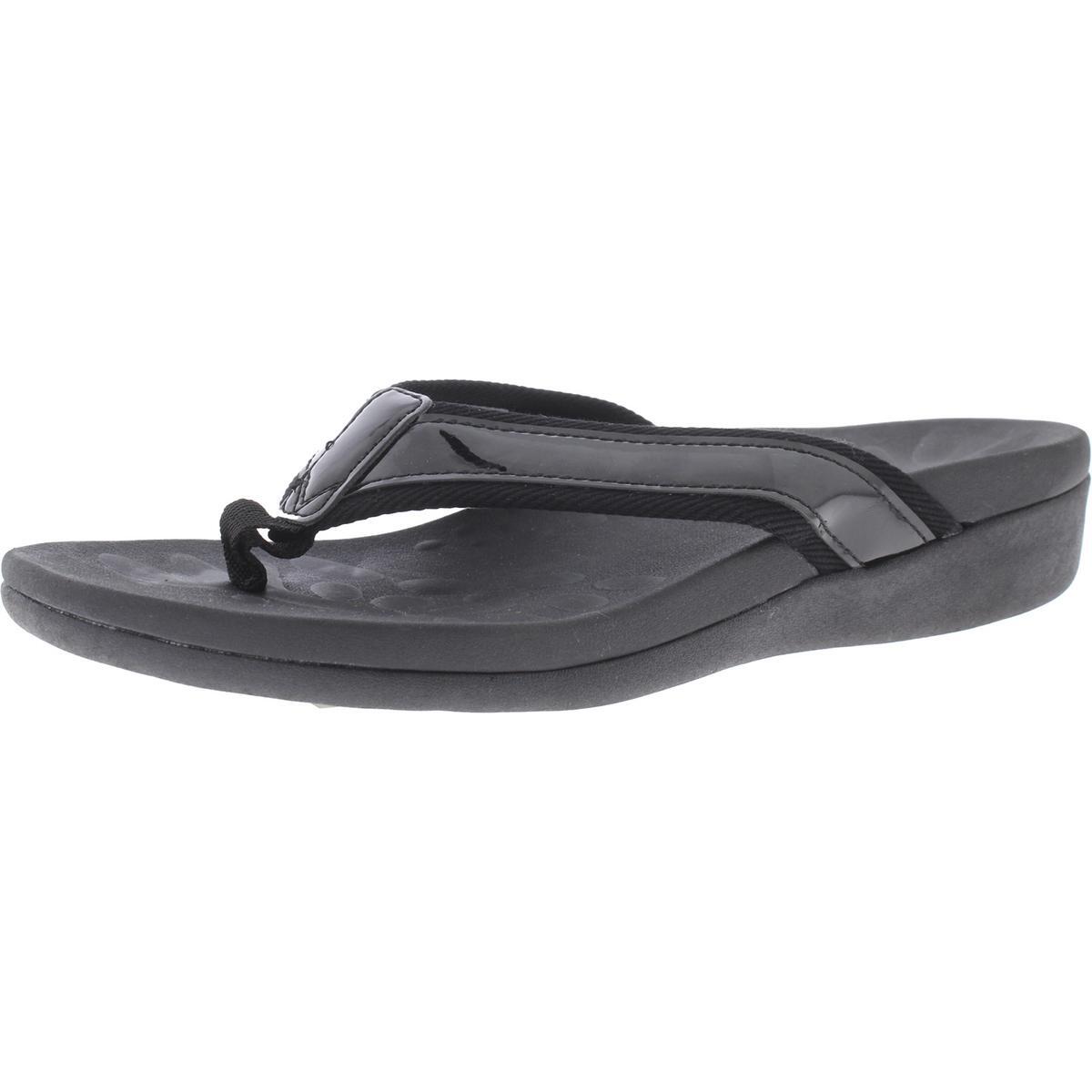 Женские черные лакированные босоножки-стринги MEGNYA 8.5 Medium (B,M) BHFO 9573