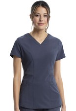Pewter Cherokee Scrubs Infinity V Neck Top CK623A PWPS Antimicrobial