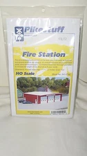 Pikestuff HO Scale Fire Station Red Rural Style Item #541-0192 New