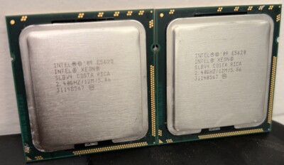 2x Intel Xeon E5620 (2.4GHz, 4-core) ECC compatible PAIR from working server