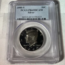 2000 S PR69DCAM SILVER KENNEDY HALF DOLLAR