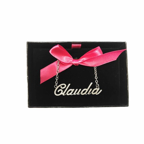 Necklace Name Claudia with Rhinestone 