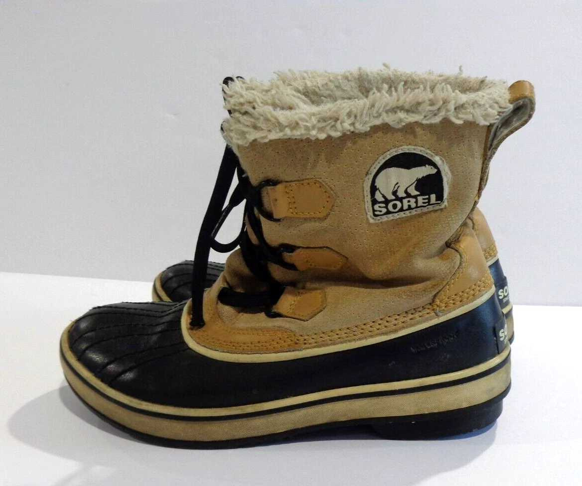Sorel NL1631-280 Tivoli Leather Beige Insulated Waterproof Snow Boots Women's 7