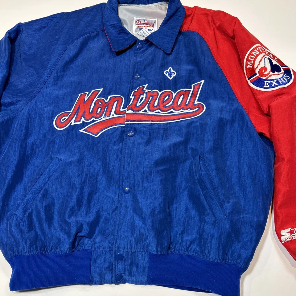 Vintage Montreal Expos Starter Jacket Adult Large MLB Diamond Collection Men - Image 2 of 4