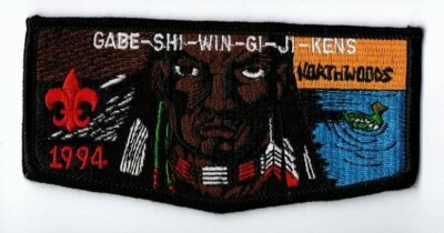 Boy Scout OA 374 Gabe-Shi-Win-Gi-Ji-Kens 1994 Northwoods Flap