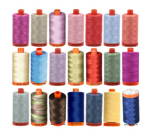 Aurifil 50WT Solid - Mako Cotton Thread - 1422 Yards Each Spoon - Picture 8 of 199