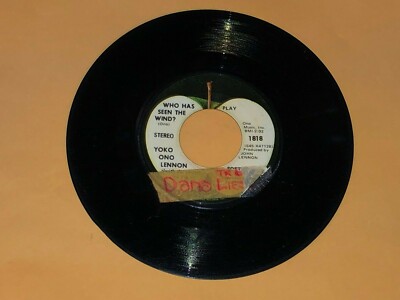 John Lennon Yoko Ono Instant Karma Who Has Seen The Wind 45 rpm Record 7''