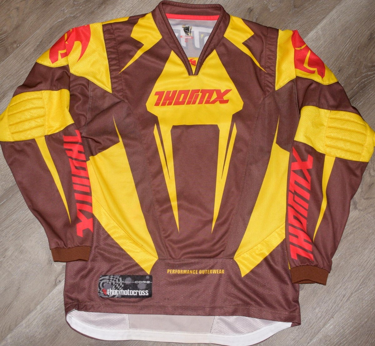 Travis PASTRANA Signed #199 Thor Core Jersey - Small - Brown/Gold