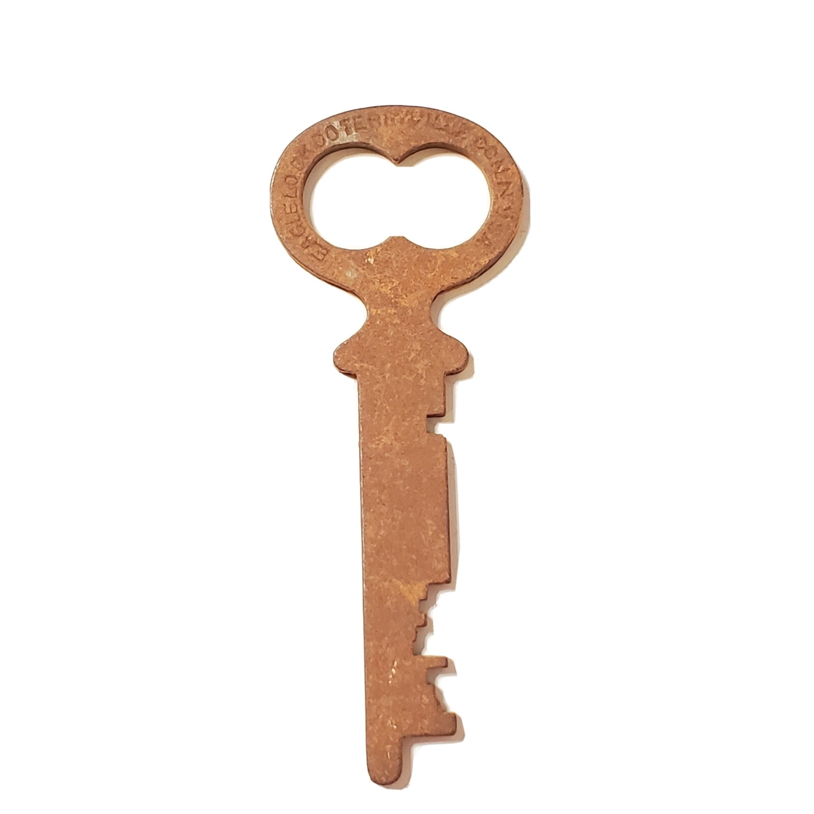 Vintage Eagle Lock Co Terryville Conn USA Flat Skeleton Key Approx 2.5