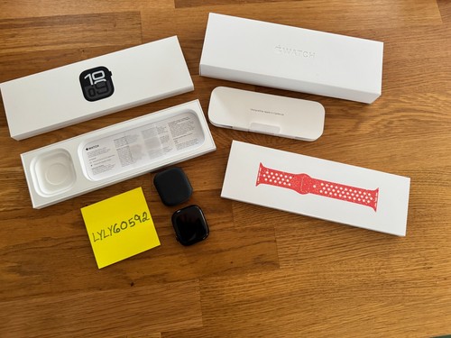 Apple Watch Series 10 (GPS) 46mm Case w Magic Ember Nike Black MWWR3LW/A 2024