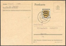 Franz&ouml;sische Zone Allgemeine Ausgabe, 1946, 3 EF, Brief