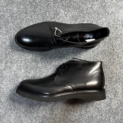 NEW Baldinini Shoes Mens 12 Black Calfskin Leather Lace Up Ankle Boot Made Italy