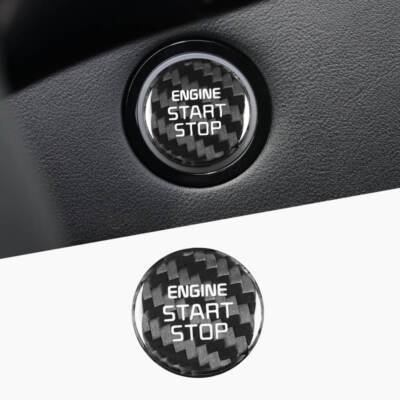 Dry Carbon Fiber Start Stop Button Cover Trim for Kia Stinger 2018-2023