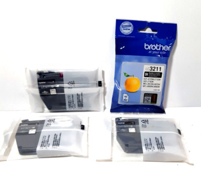 Brother LC3211 Schwarz & Farbe Tintenpatronen für Drucker MFC-J890DW Ablauf 07/24