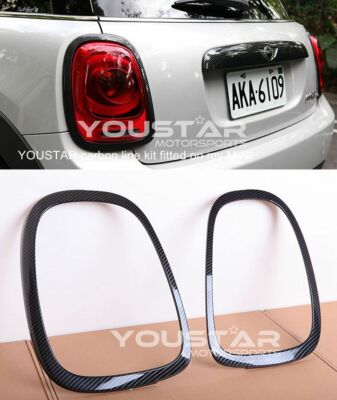 UK VERKÄUFER 2 CARBON FIBER Look Rücklichtblenden für MINI F55 F56 F57 Cooper S