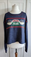 Primark Friends Central Perk Blue Cropped Sweatshirt Jumper XL 18-20