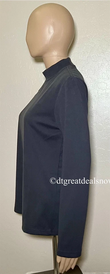 Pullover Descente Mujer Gris Mangas Largas Cuello Alto Talla Grande Foto 2 de 4