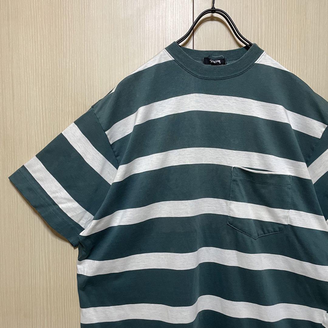 STUSSY 80s Border Bar Tag Black Initial Old T-shirt | eBay STUSSY 80s Border Bar Tag Black Initial Old T-shirt | eBay