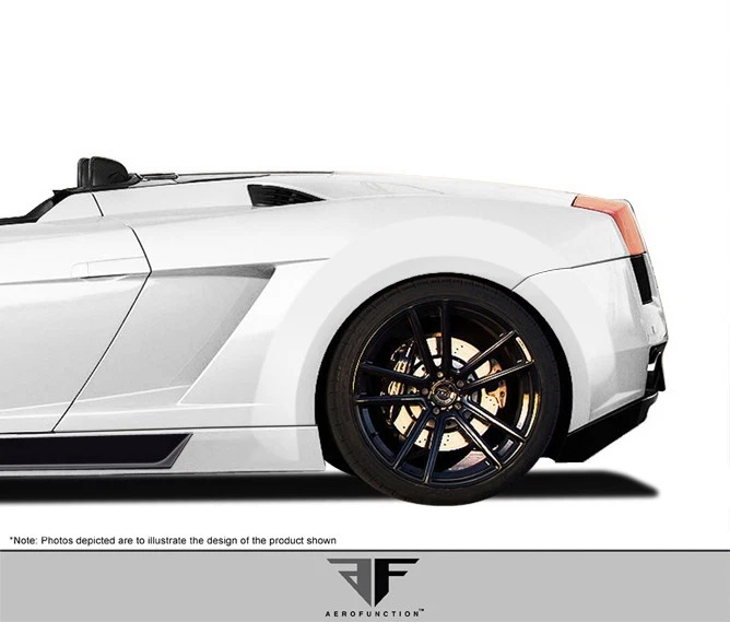 For 2004-2008 Gallardo AF-1 Wide Body Rear Fender Flares ( GFK ) - 2 Piece - Image 2 of 4