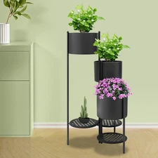 Iron Plant Stand Holder Flower Display Rack Indoor Outdoor Corner Stand