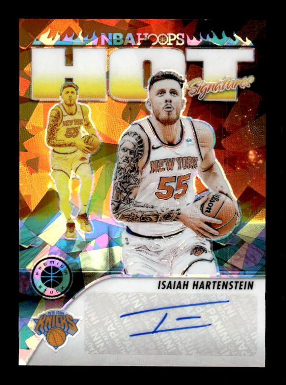 2023-24 Hoops Premium Stock #HS-ISH Isaiah Hartenstein Hot Signatures Ice Prizm