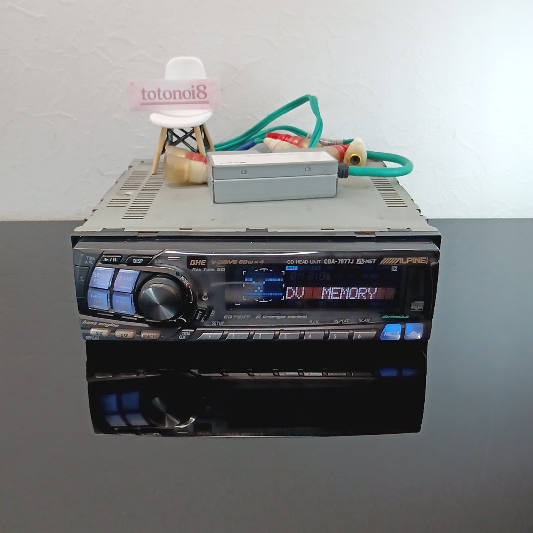 フ*p様 ALPINE cda-7877j 高音質 高級機 cde-121jオマ Alpine CDA-7877J 1DIN Car Audio CD Head Unit Ai-NET 4V Preout 3Way