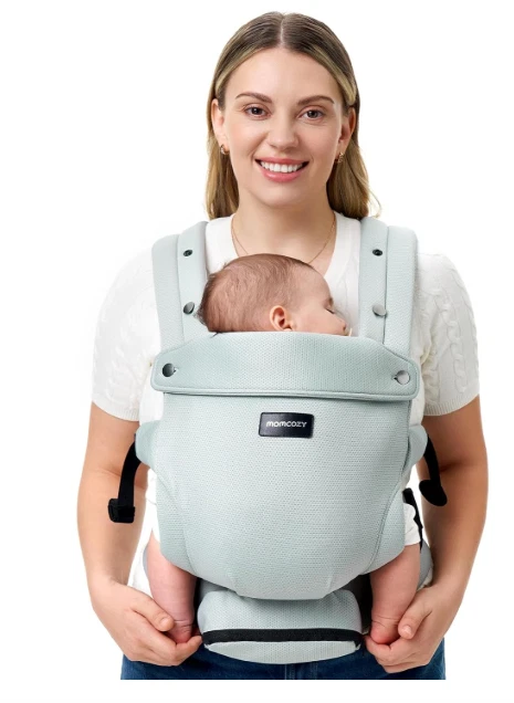 Momcozy Breathable Mesh Baby Carrier for 7-45lbs w/ Enhanced Lumbar Support New