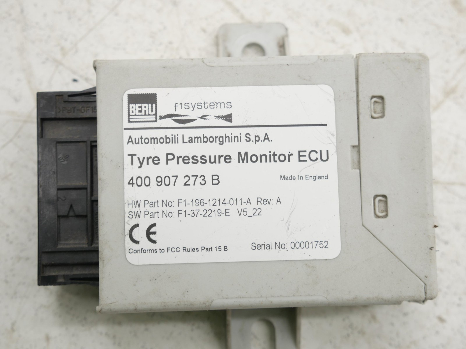 Used Tire Pressure Monitor Sensor ECU 2009-2013 Lamborghini Gallardo LP570 OEM