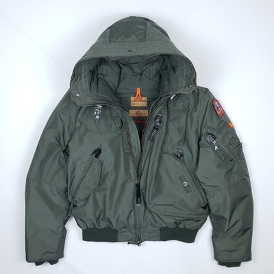 Parajumpers Gobi Hooded Bomber Jacket XL Masterpiece Removable Down Liner Green