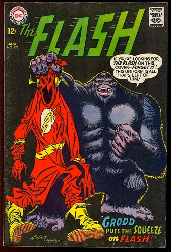 The Flash #172 Nice Unrestored Silver Age Superhero Vintage DC Comic 1967 FN-