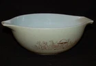VINTAGE Pyrex Mixing Bowl "Forest Fancies" 443 Mushrooms 1980's Made in USA