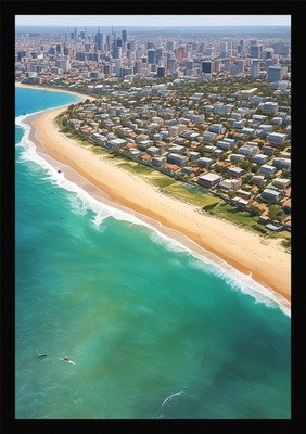 Lebendiger Hafen von Sydney gerahmtes Wandbild Poster Leinwanddruck Bild