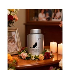 Pet Cremation Urns for Cats Ashes Up To 60 Lbs Cat Memorial Keepsake Urns for A