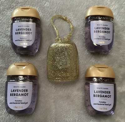 BATH BODY WORKS HAND SANITIZER (4) LAVENDER BERGAMOT W/ FREE