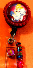 Disney Cinderella 2 Id badge holder retractable alligator clip
