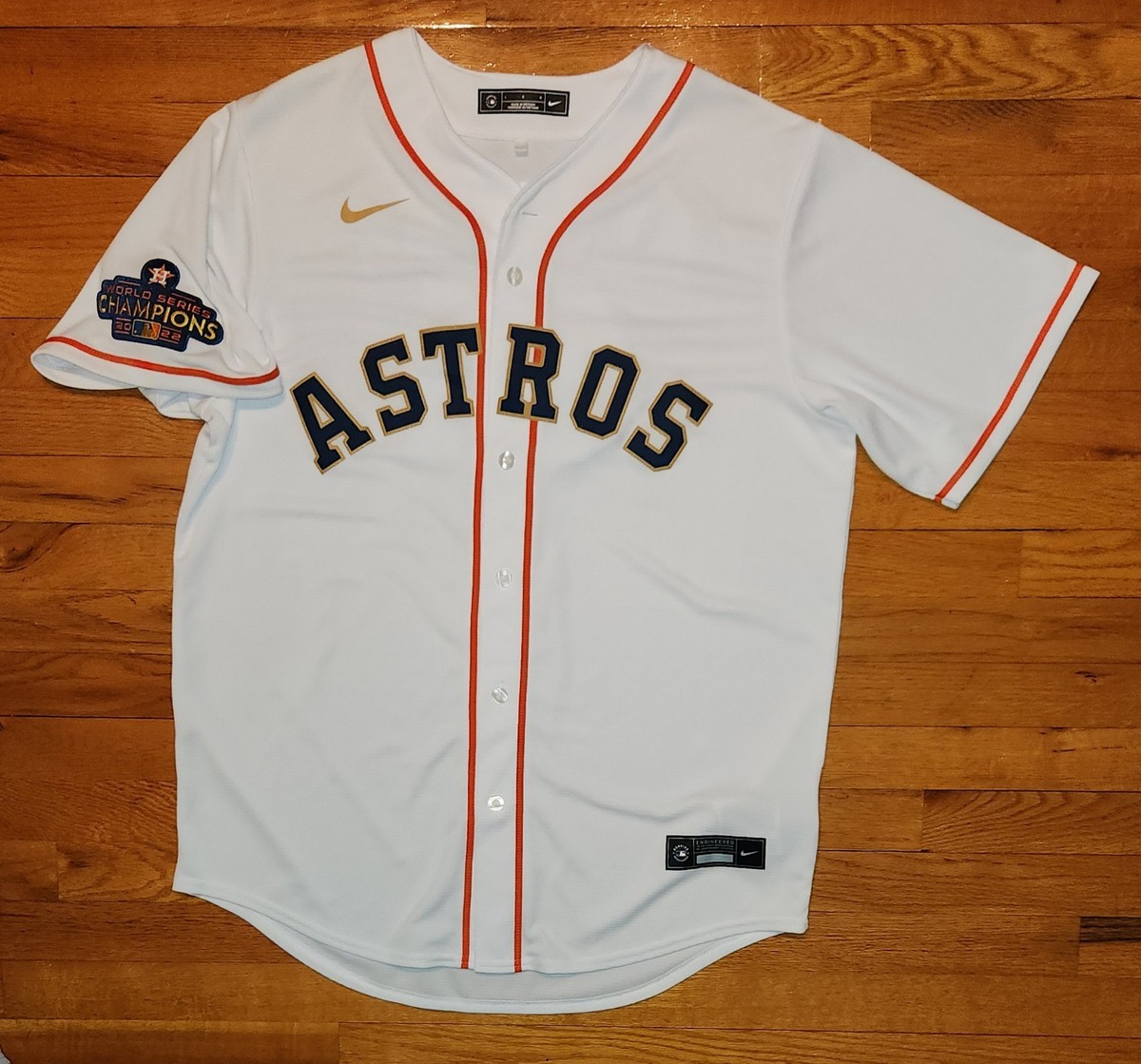 FLAW* NIKE 2022 World Series HOUSTON Astros ALVAREZ Jersey Mens L
