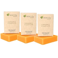 Turmeric Soap for Face & Body - with Organic Shea Butter, Chamomile & Calendula 