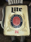 Vintage Miller Lite Plastic Beer Sign 1970s Good Condition… See All Pictures