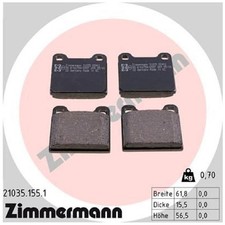 Satz Bremsbeläge Bremsklötze hinten für Mercedes S-Klasse C126 W108 | 2405370